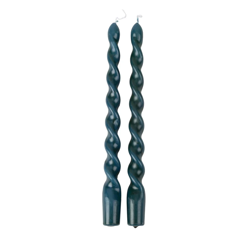 Velas espiral verde inglés / 2 uds.