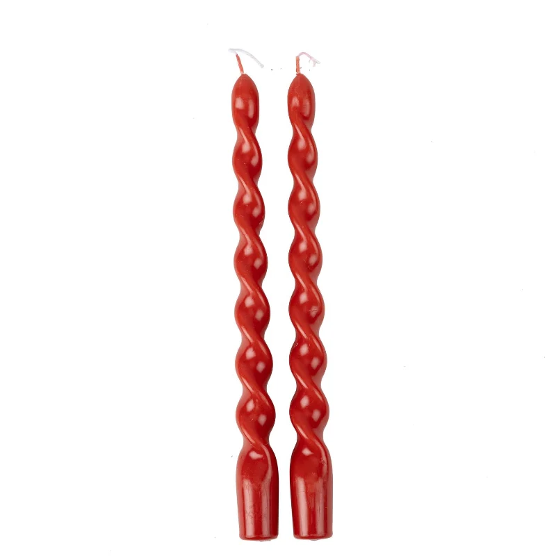 Conjunto de velas vermelho-escuras / 2 unid.