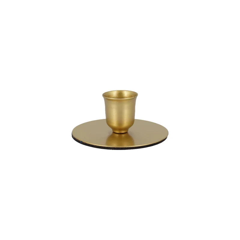 Candelabro simple vintage metal dorado
