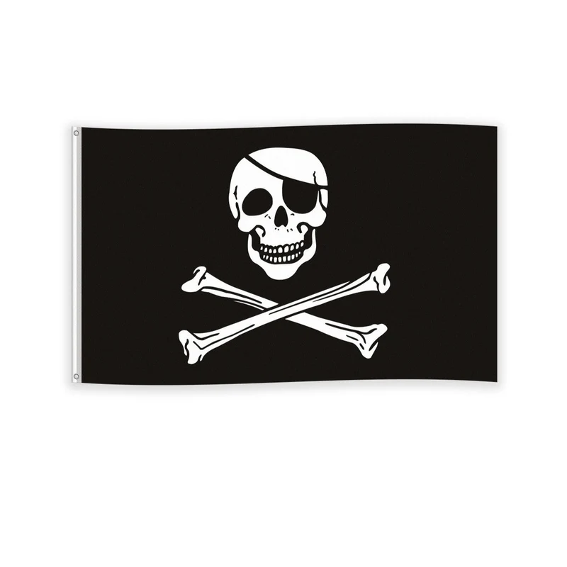 bandeira básica de caveira de pirata