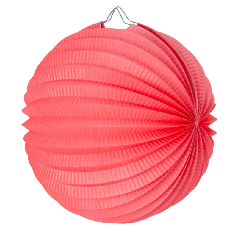Lanterna de papel coral