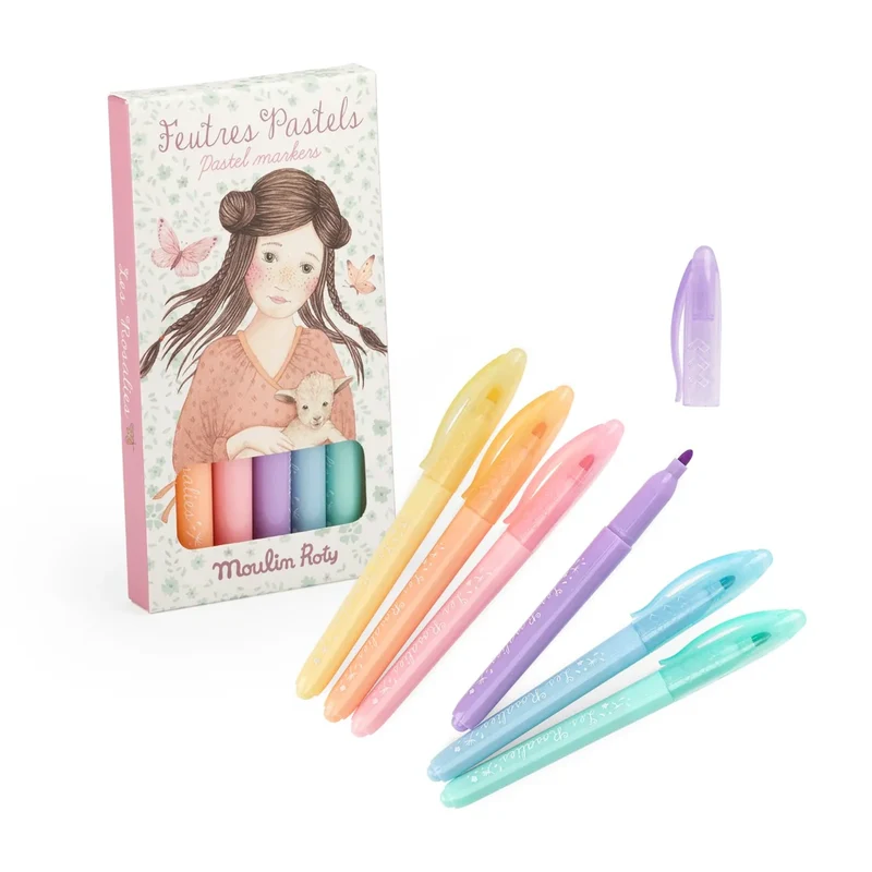 Marcadores de tons pastel Les rosalies