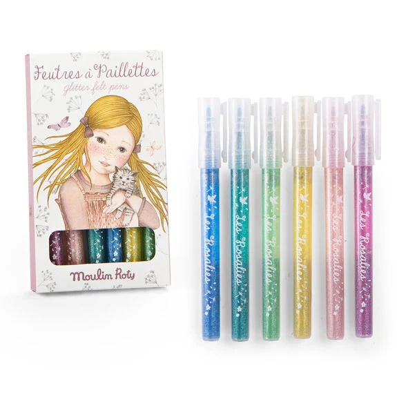 Marcadores de purpurina Les rosalies pack 6