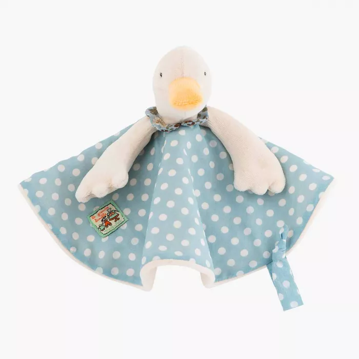 Doudou pato Jeanne azul pintas