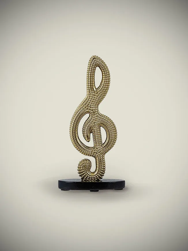 Figura Decorativa 'Clave de Sol' Dorada
