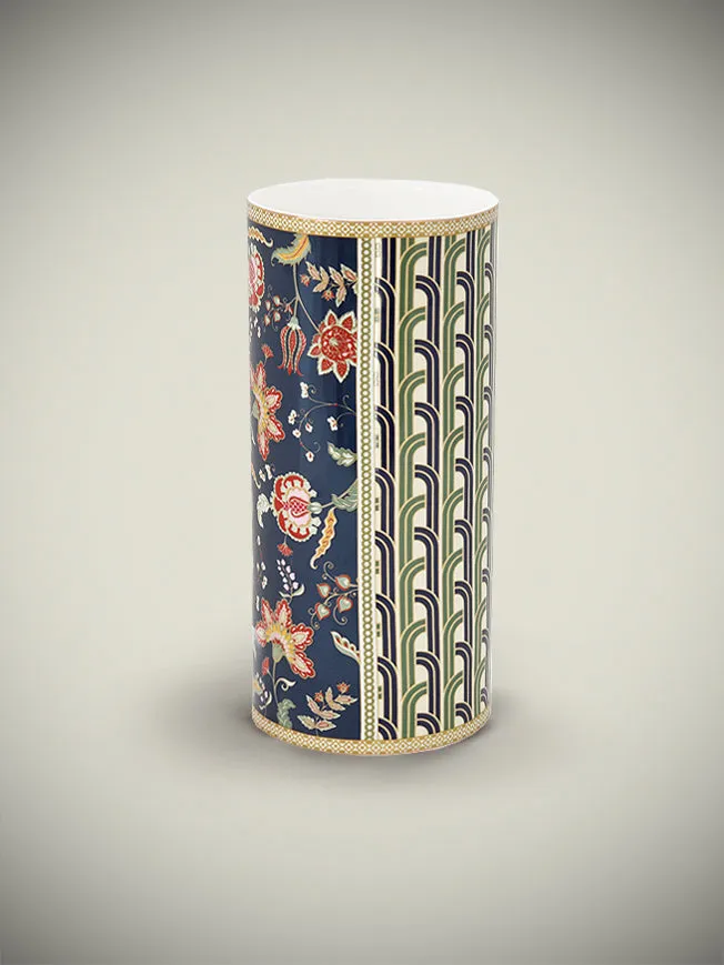 Jarrón de Porcelana 'Paisley Blue'