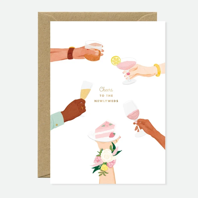 Tarjeta felicitación Cheers to the Newlyweds
