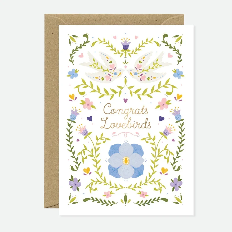Tarjeta felicitación Congrats Lovebirds