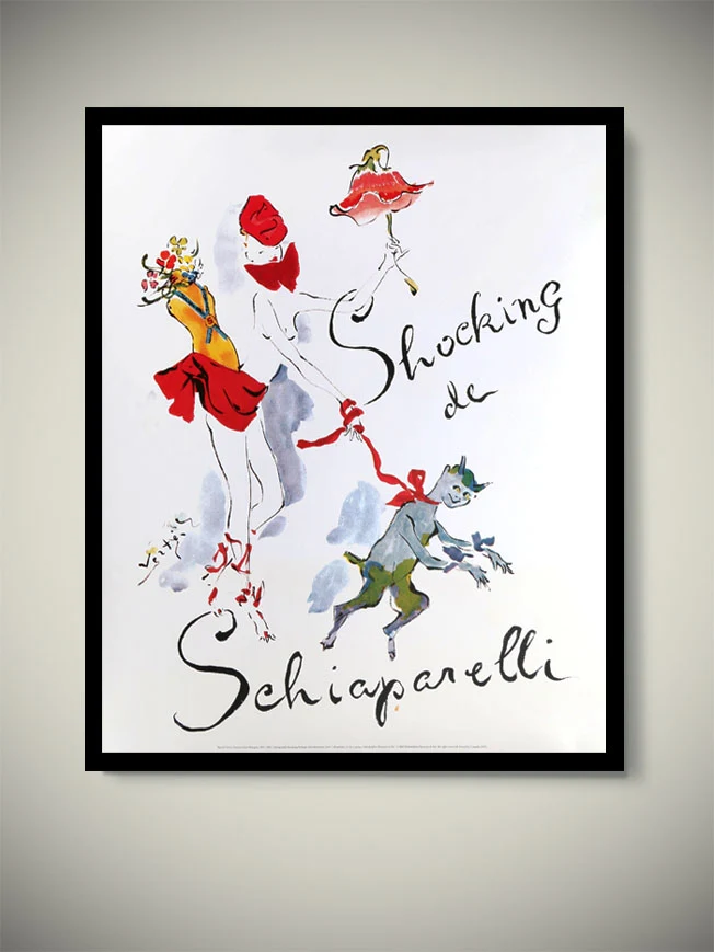 Póster Decorativo Anuncio 'Schiaparelli Shocking Perfume' - 81x66 cm