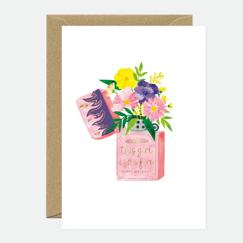 Tarjeta felicitación Flower Lighter