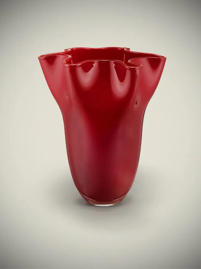 Jarrón de Cristal Rojo 'Tempo' - Grande