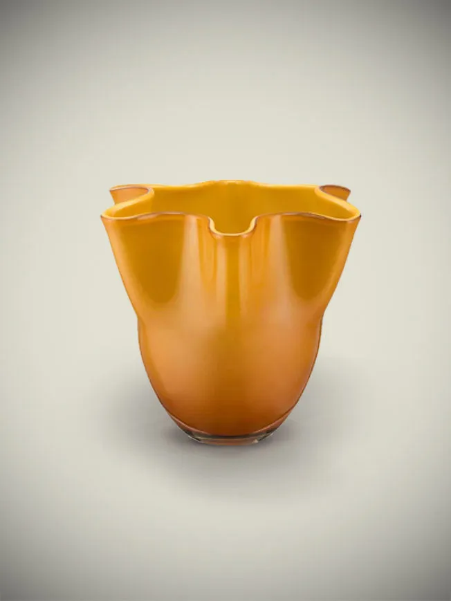 Jarrón de Cristal Ambar 'Tempo' - Pequeño