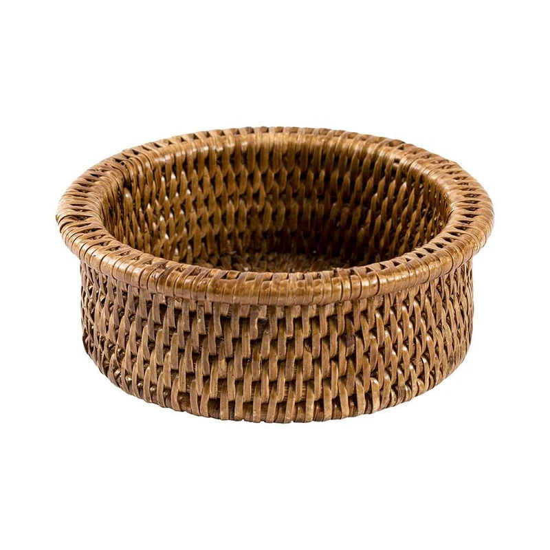 Suporte para garrafas de vime castanho premium