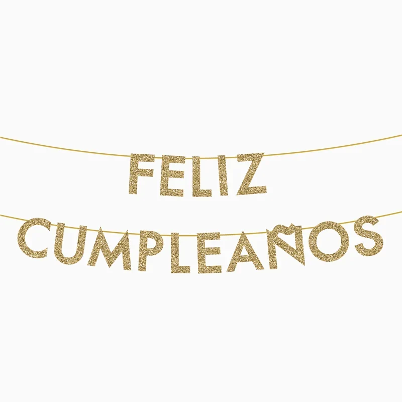 Grinalda Dourada de Feliz Aniversário