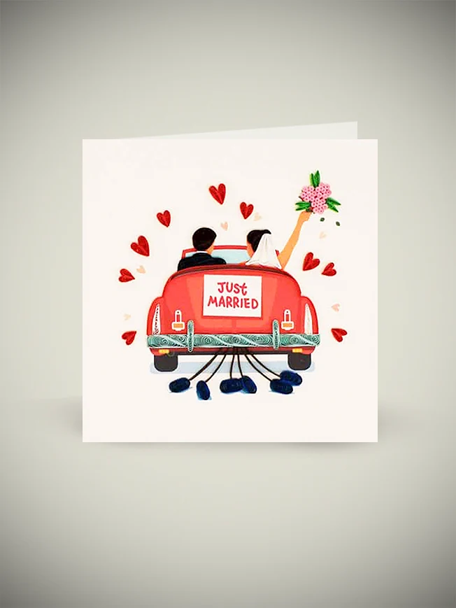 Tarjeta Filigrana de Papel 'Just Married'