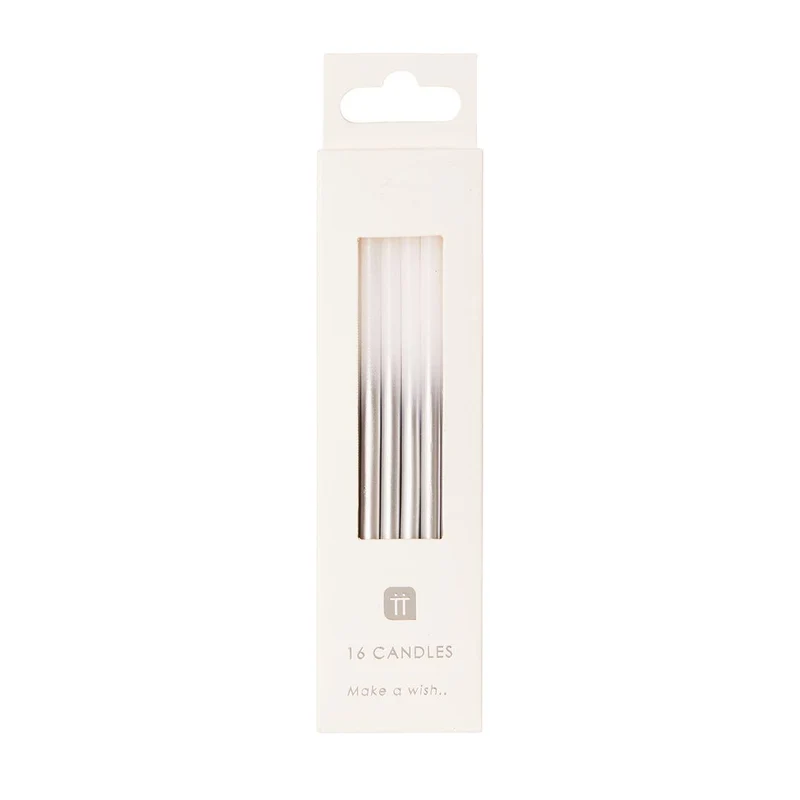 Velas de prata degradé M / 16 pcs.