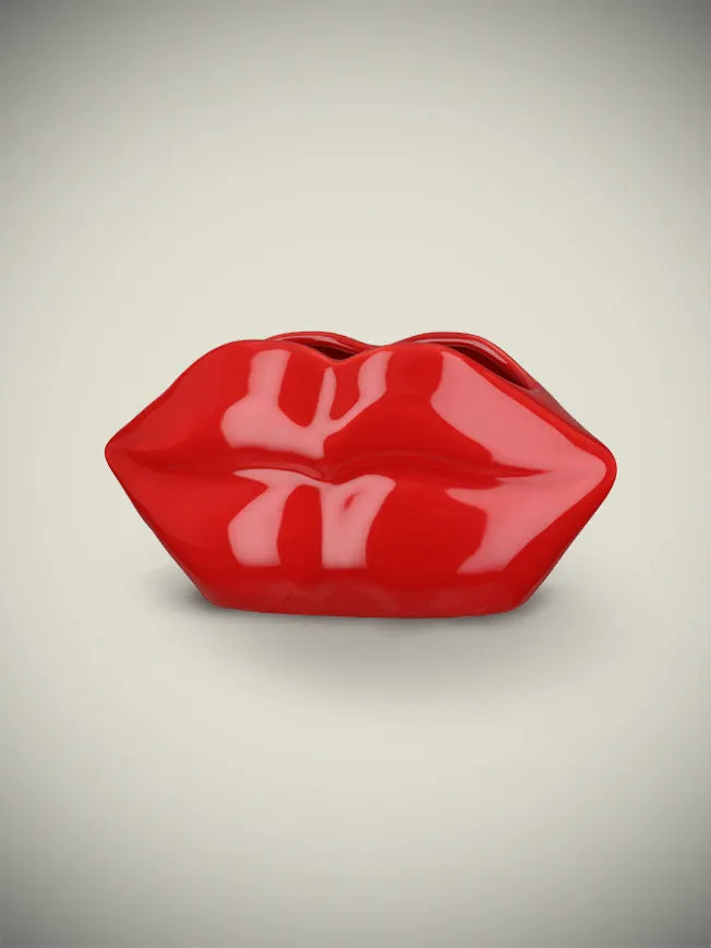 Jarrón de Cerámica Rojo 'Lips' - Pequeño
