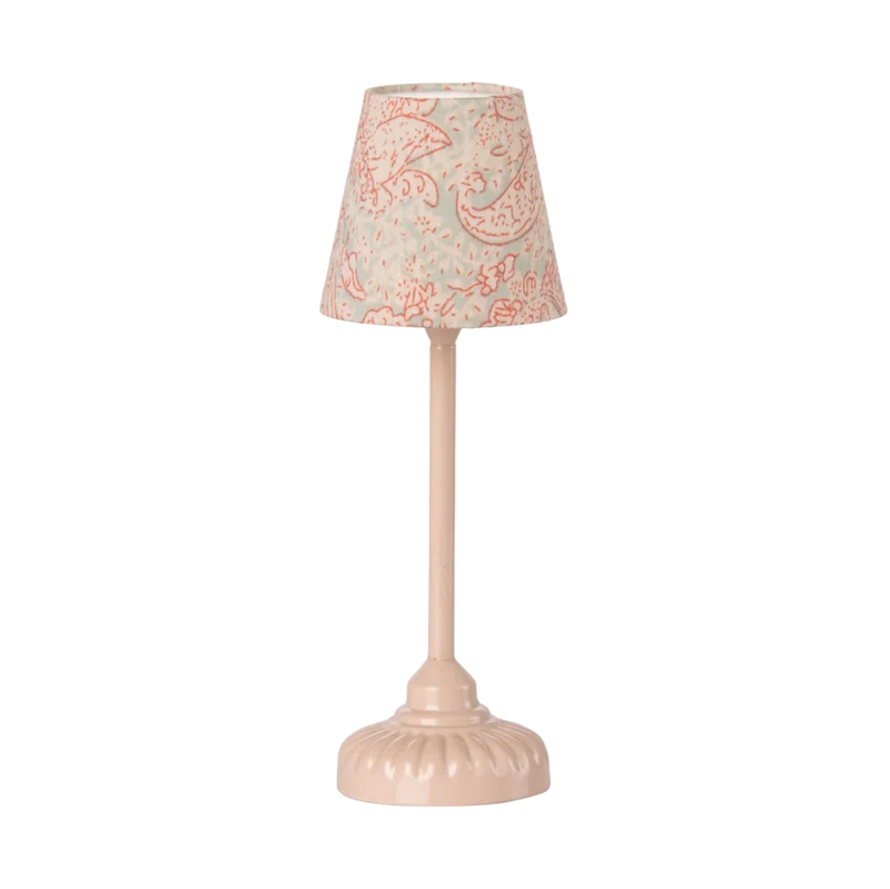 Lámpara de flores rosa empolvado para ratón Maileg