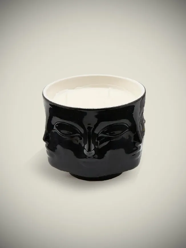 Vela 'Caras' Negra - Fresh Cotton