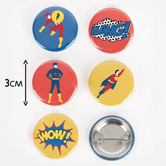 Chapas Superhéroe / 4 uds.