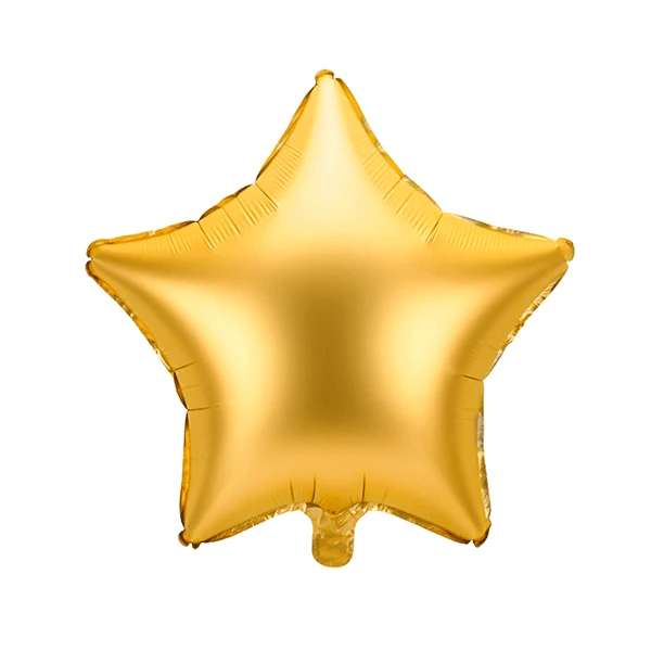 Globo foil estrella dorado mate