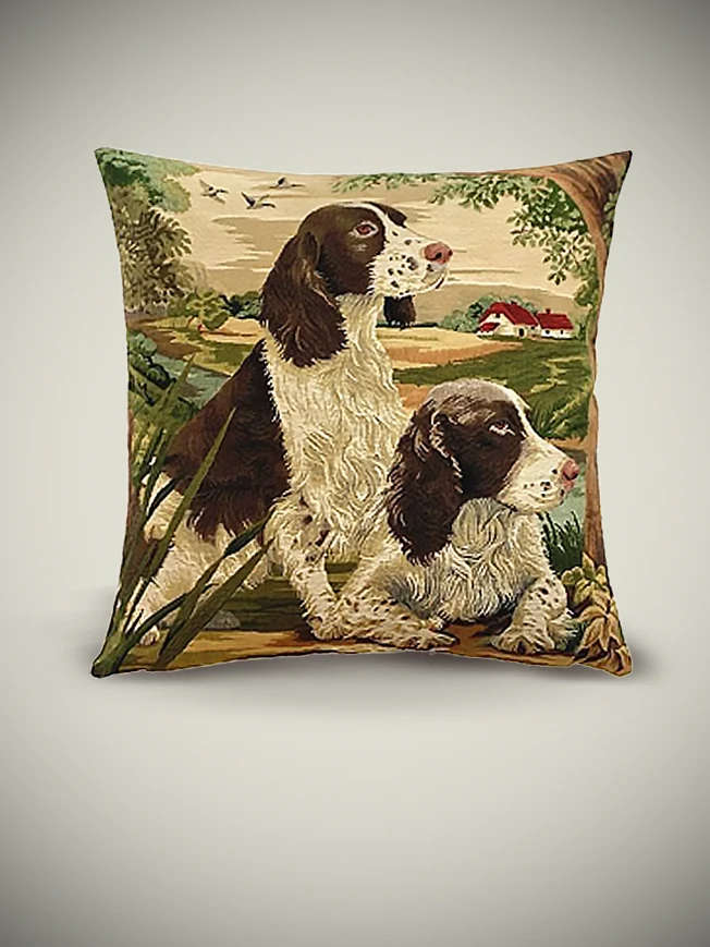 Funda de Cojín 'Springer Spaniels' - 45x45 cm