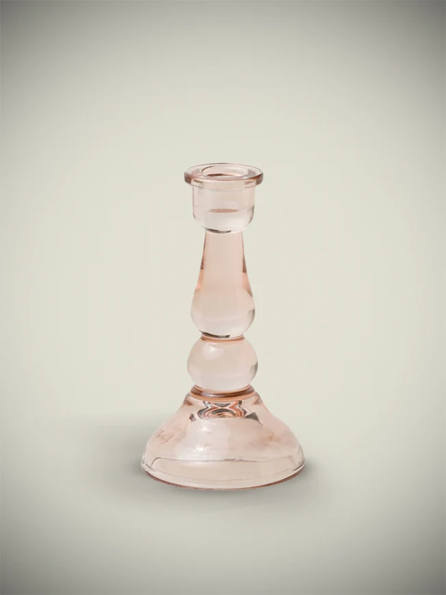 Candelabro de Cristal 'Roma' - Rosa