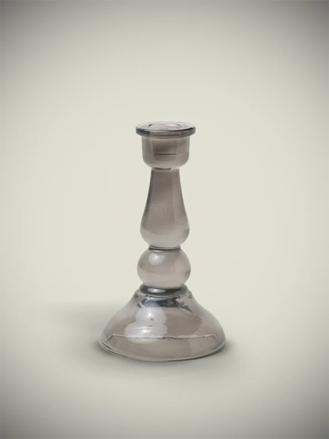 Candelabro de Cristal 'Roma' - Gris