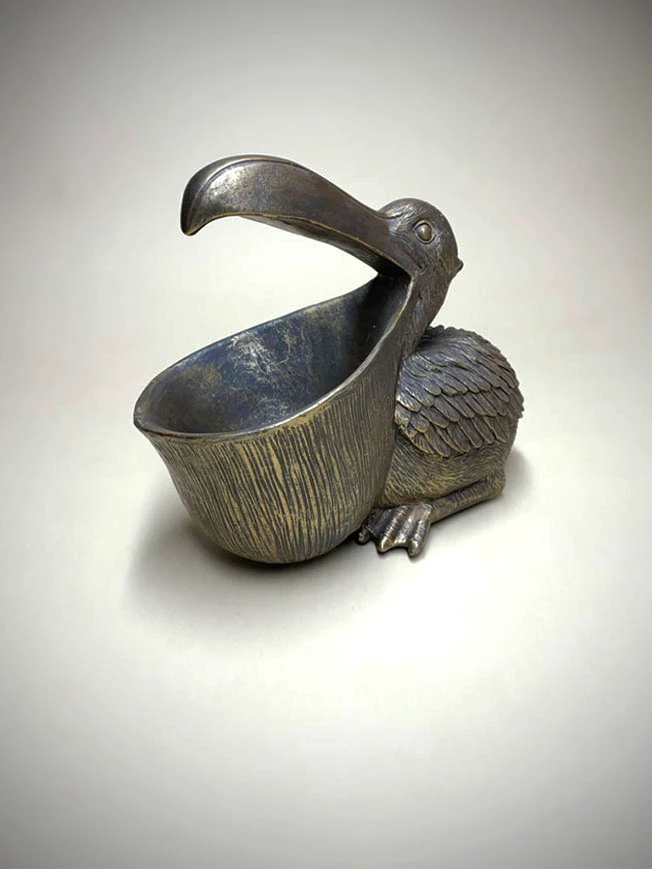 Figura Decorativa Pelícano 'Olive'