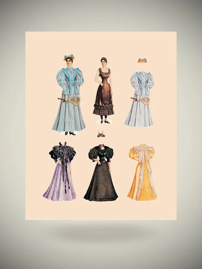 Kit Muñeca y Vestidos Recortables 'Miss Emily'