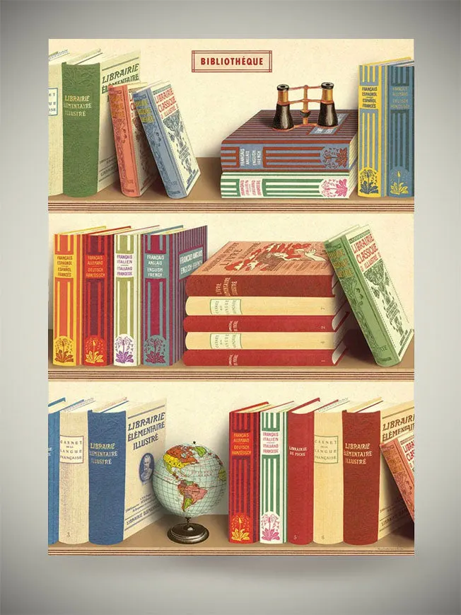Papel Poster & Wrap 'Library Books' - Cavallini & Co