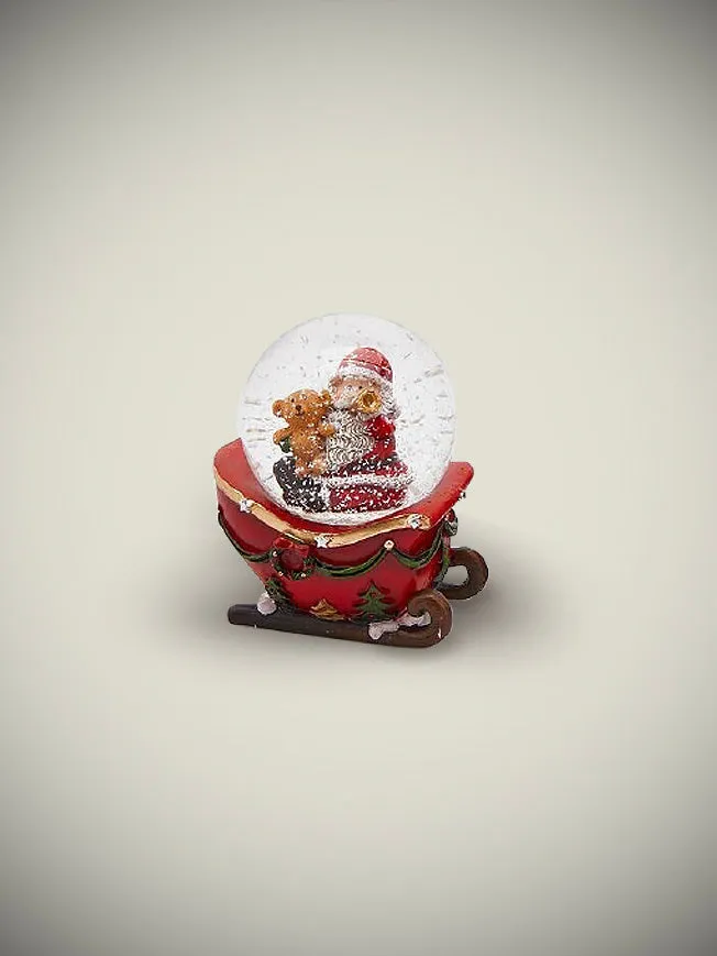 Bola De Nieve Decorativa 'Trineo' - Santa con Osito