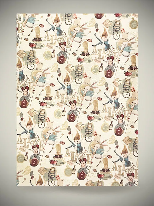 Papel Envoltorio 'Alice in Wonderland' - 100x70 cm