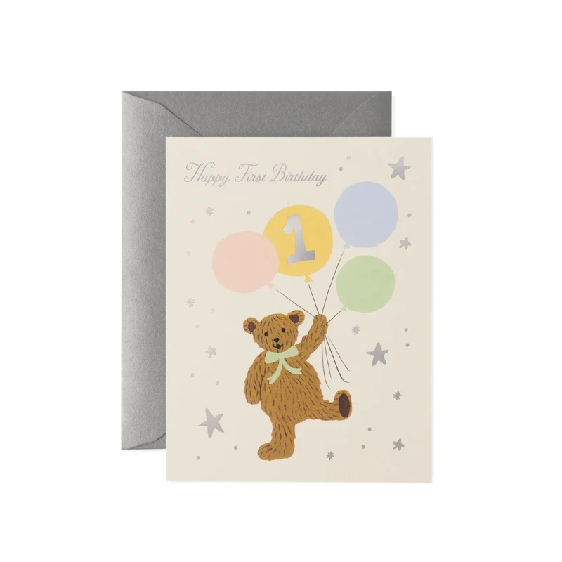 Tarjeta Globo Teddy Happy Birthday R. Paper & Co