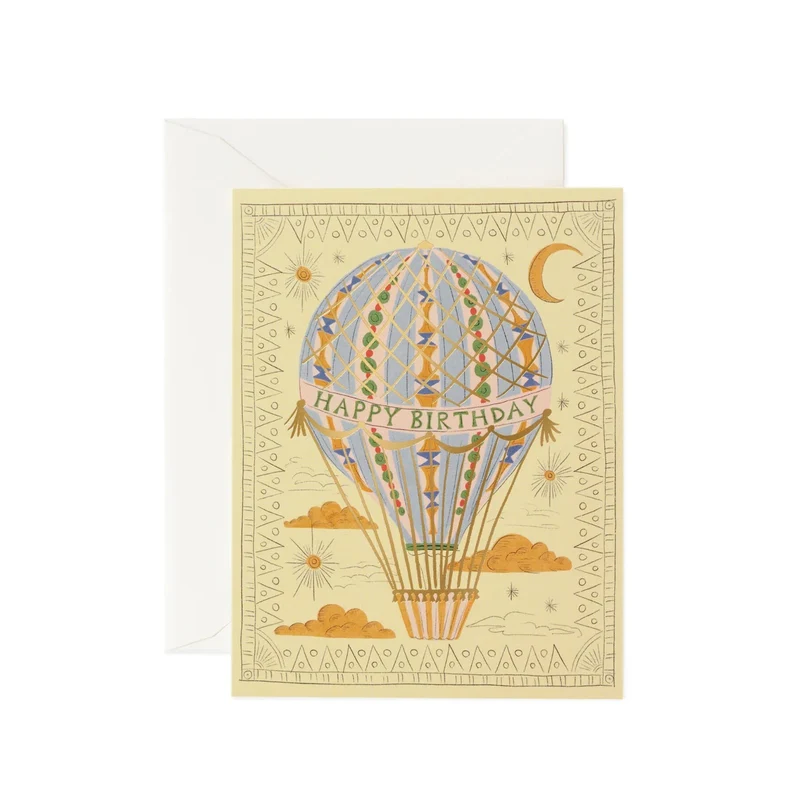 Tarjeta Globo Aerostático Happy Birthday R. Paper & Co