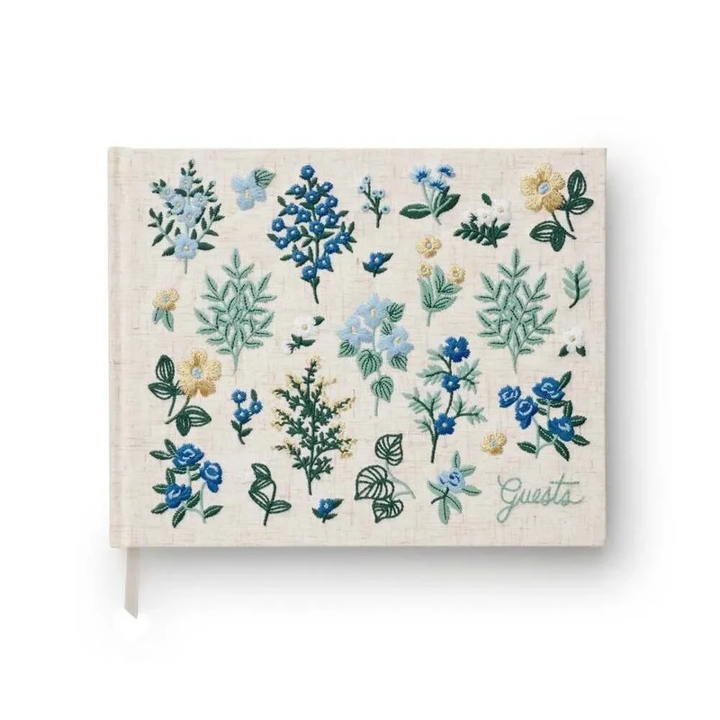 Libro de firmas bordado Wildwood Guest Book R. Paper & Co.