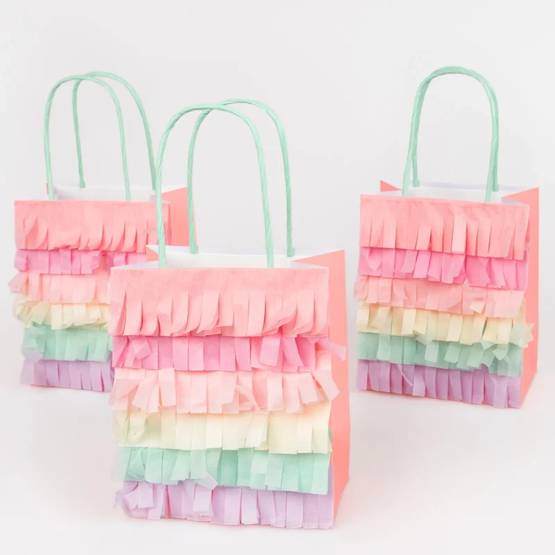 Bolsa papel flecos Rainbow