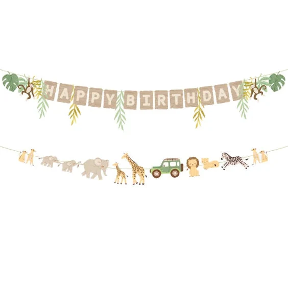 Guirnalda Happy Birthday Safari