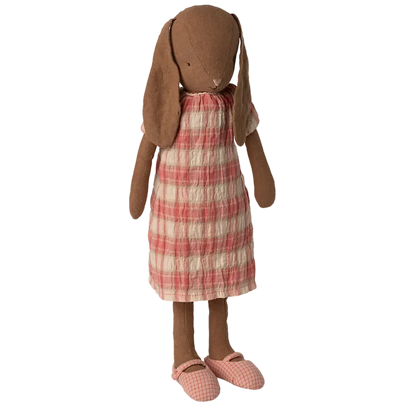 Conejita con vestido de cuadros y zapatos Talla 3 Maileg