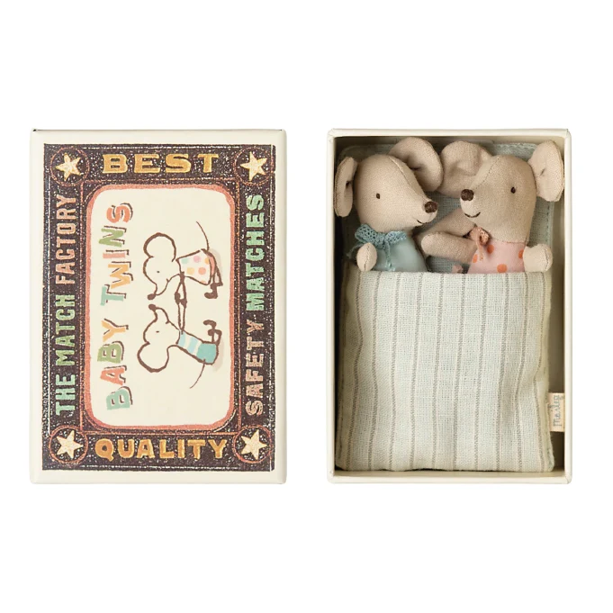 Ratoncitos bebés en caja de cerillas Maileg