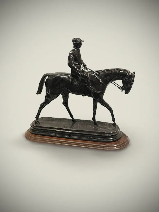 Réplica Decorativa 'Jockey y Caballo'