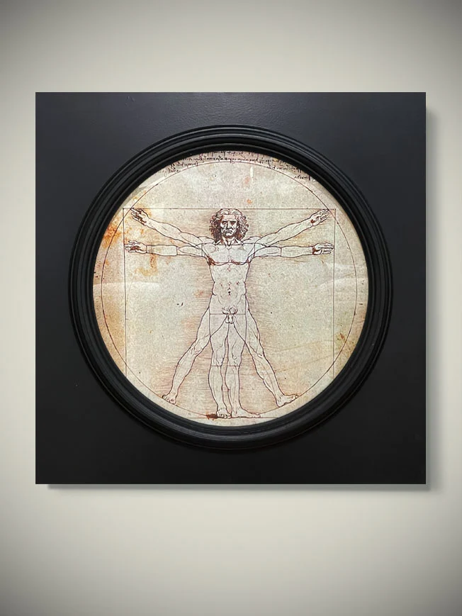 Cuadro Decorativo Clásico 'Vitruvio' - 80x80 cm