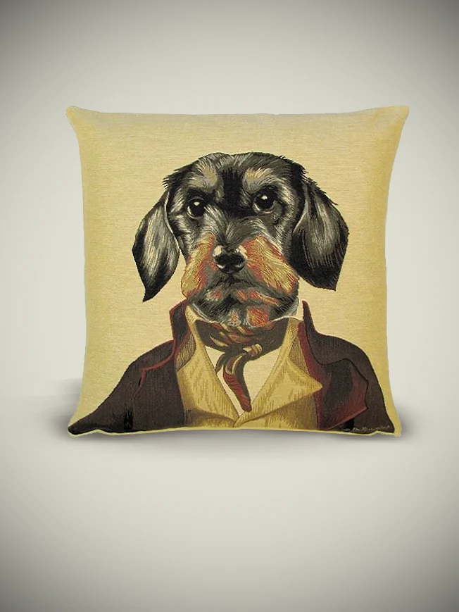 Funda de Cojín 'Dachshund Dog' - Th. Poncelet, 45x45 cm