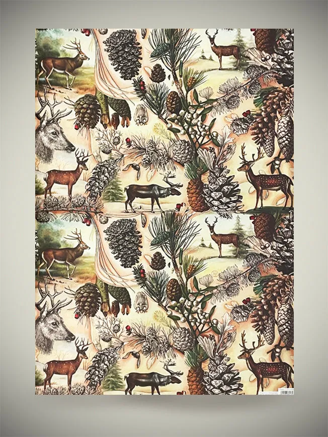 Papel Envoltorio 'Deer in The Forest' - 100x70 cm