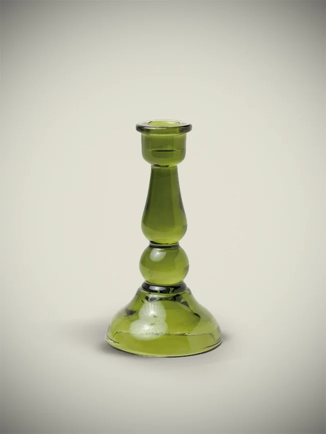 Candelabro de Cristal 'Roma' - Verde
