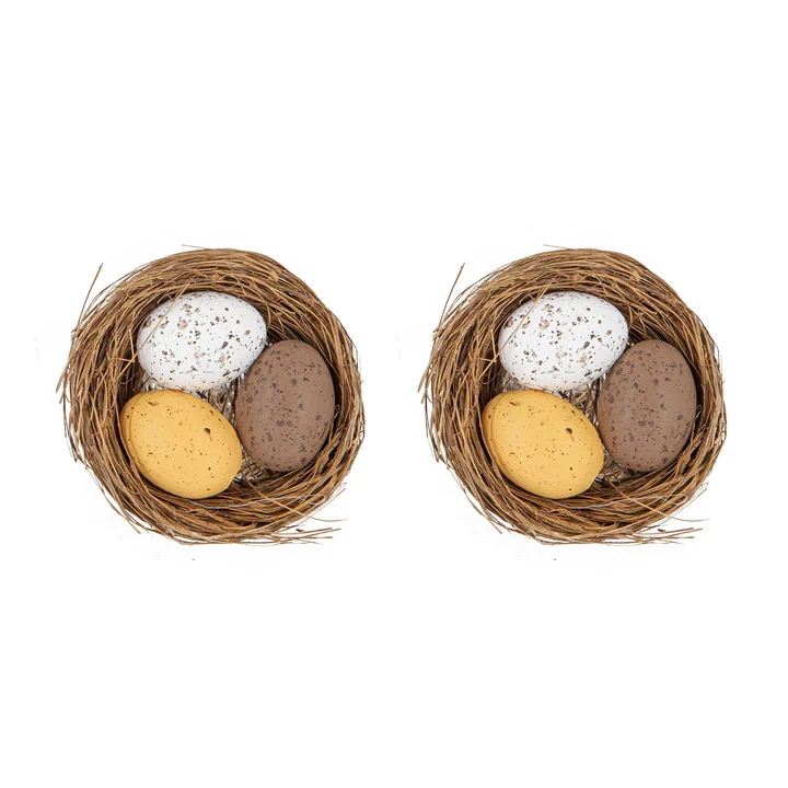 Nido con huevos de pascua / 2 uds.