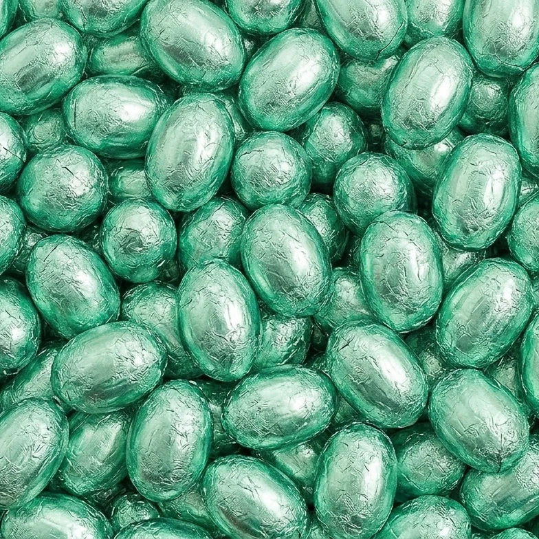 Ovos verdes premium de chocolate de leite e avelã / 10 unidades