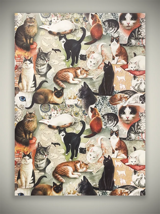 Papel Envoltorio 'The Nine Lives of Cats' - 100x70 cm