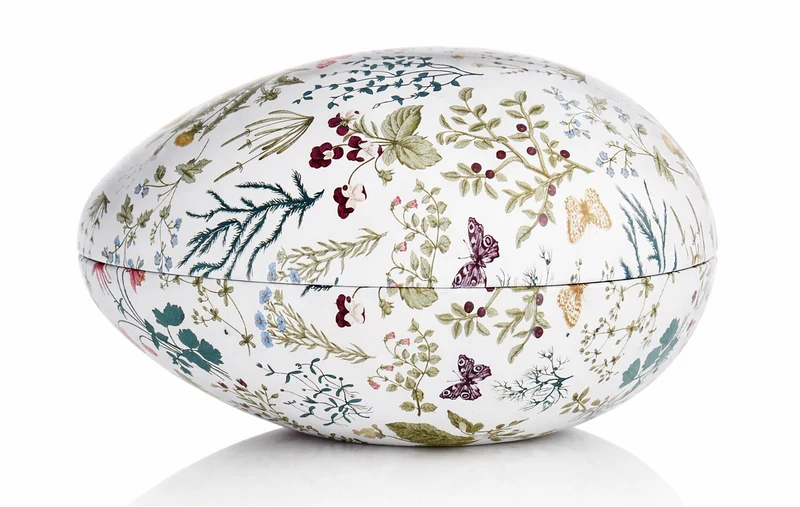 Caixa de Ovos em Metal Flora Scandi
