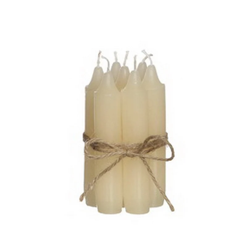 Set velas pequeñas crema